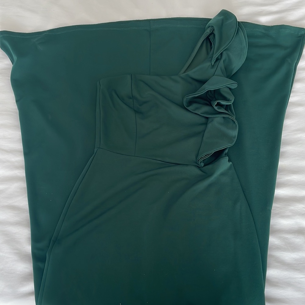 Formal One-Shoulder Ruffle Dress - Picture 8 of 9